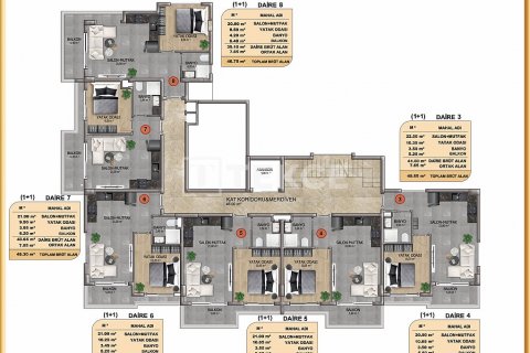 1+1 Lägenhet  i Alanya, Antalya, Turkiet Nr. 175441 - 26