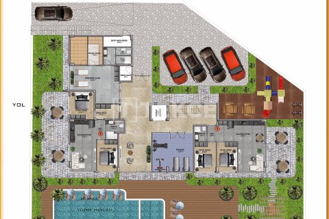 1+1 Lägenhet  i Alanya, Antalya, Turkiet Nr. 175441 - 24