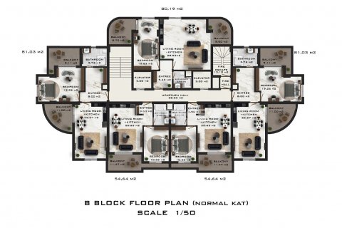 Penthouse for sale in Alanya, Antalya, Turkey, 2 bedrooms, 125m2, No. 177260 – photo 19