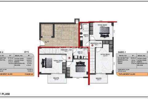2+1 Lägenhet i Alanya, Antalya, Turkiet Nr. 161800 - 28