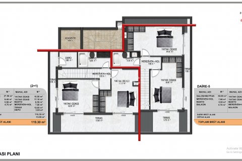 2+1 Lägenhet i Alanya, Antalya, Turkiet Nr. 161800 - 3