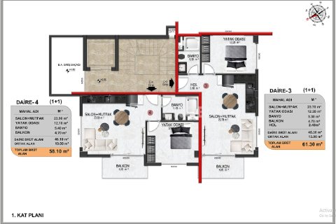 2+1 Lägenhet i Alanya, Antalya, Turkiet Nr. 161800 - 26