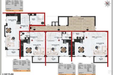2+1 Lägenhet i Alanya, Antalya, Turkiet Nr. 161800 - 22