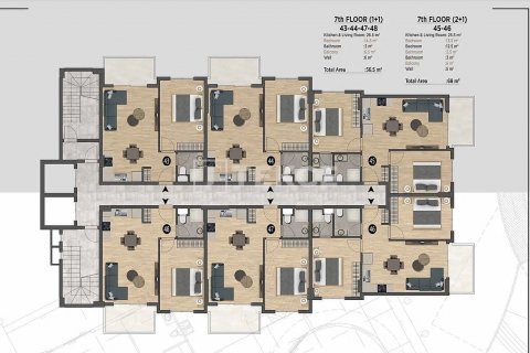 Penthouse for sale  in Alanya, Antalya, Turkey, 2 bedrooms, 109m2, No. 177134 – photo 24