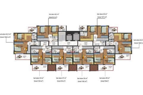 Apartment for sale in Alanya, Antalya, Turkey, 55m2, No. 186240 – photo 26