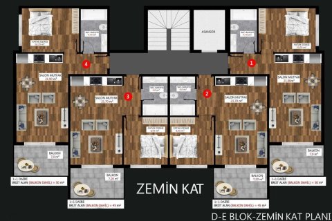 1+1 Leilighet i Kargicak, Alanya, Antalya, Tyrkia Nr. 60510 - 26