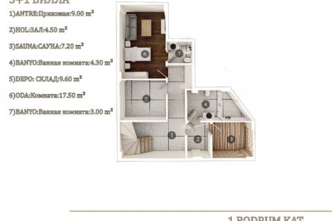 5+1 Villa  i Antalya, Tyrkia Nr. 164421 - 4
