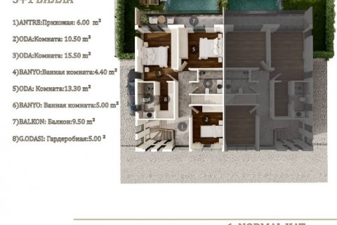 3+1 Villa i Antalya, Tyrkiet Nr. 164423 - 2