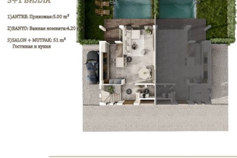 3+1 Villa i Antalya, Tyrkiet Nr. 164423 - 3