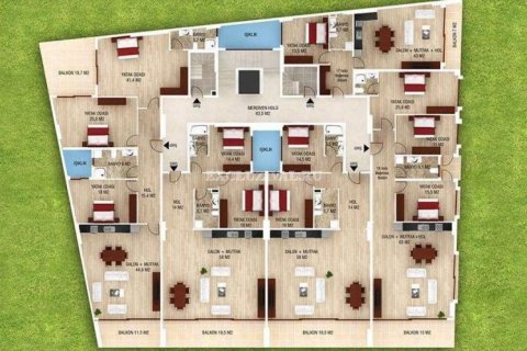 4+1 Takleilighet  i Marmaris, Mugla, Tyrkia Nr. 178532 - 9