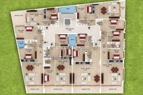 4+1 Takleilighet  i Marmaris, Mugla, Tyrkia Nr. 178532 - 8