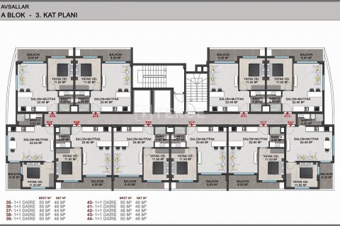 Daire 1+1 Alanya, Antalya, Türkiye №46034 - 23