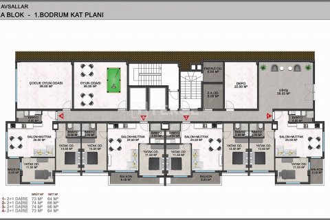 Daire 1+1 Alanya, Antalya, Türkiye №46034 - 20